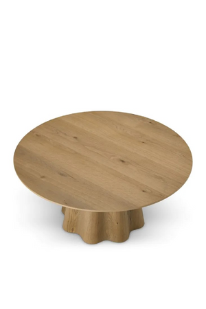 Oak Veneer Round Coffee Table | Eichholtz Papyrus | Oroa.com