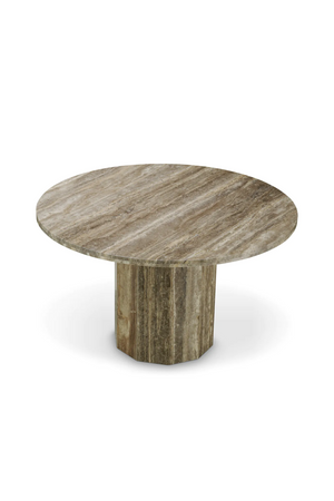 Round Travertine Dining Table | Met x Eichholtz Florence | Oroa.com