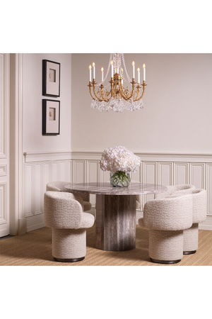 Round Travertine Dining Table | Met x Eichholtz Florence | Oroa.com