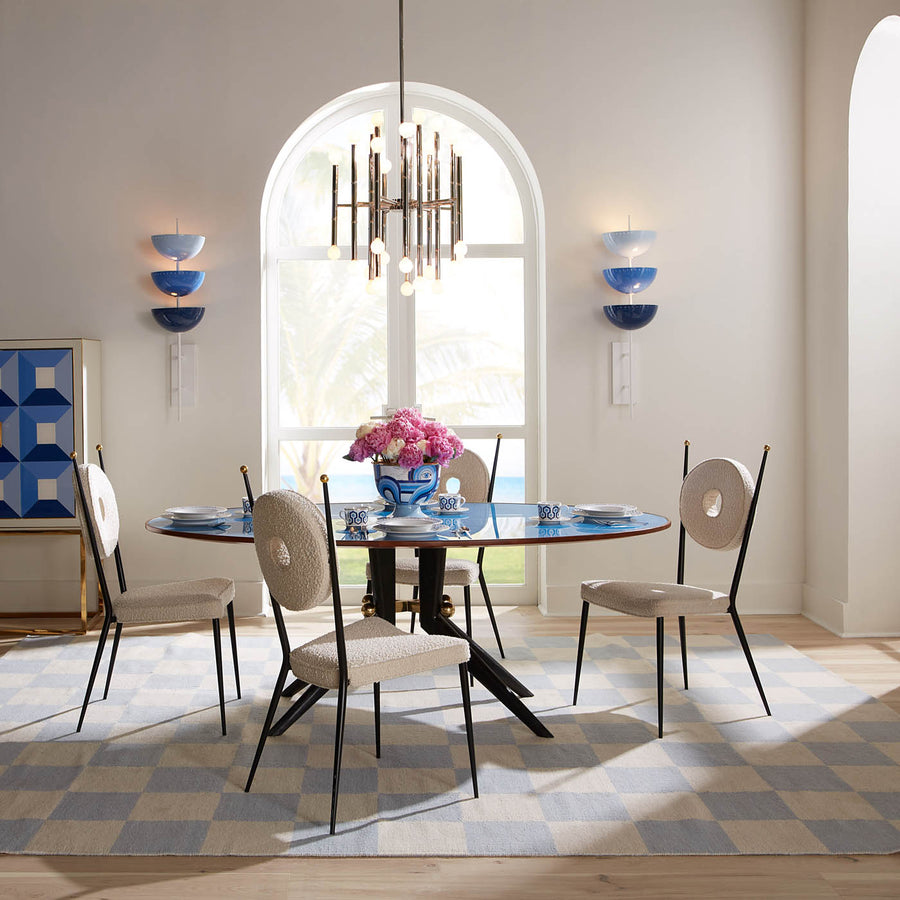  Checkered Flatweave Wool Rug | Oroa.com