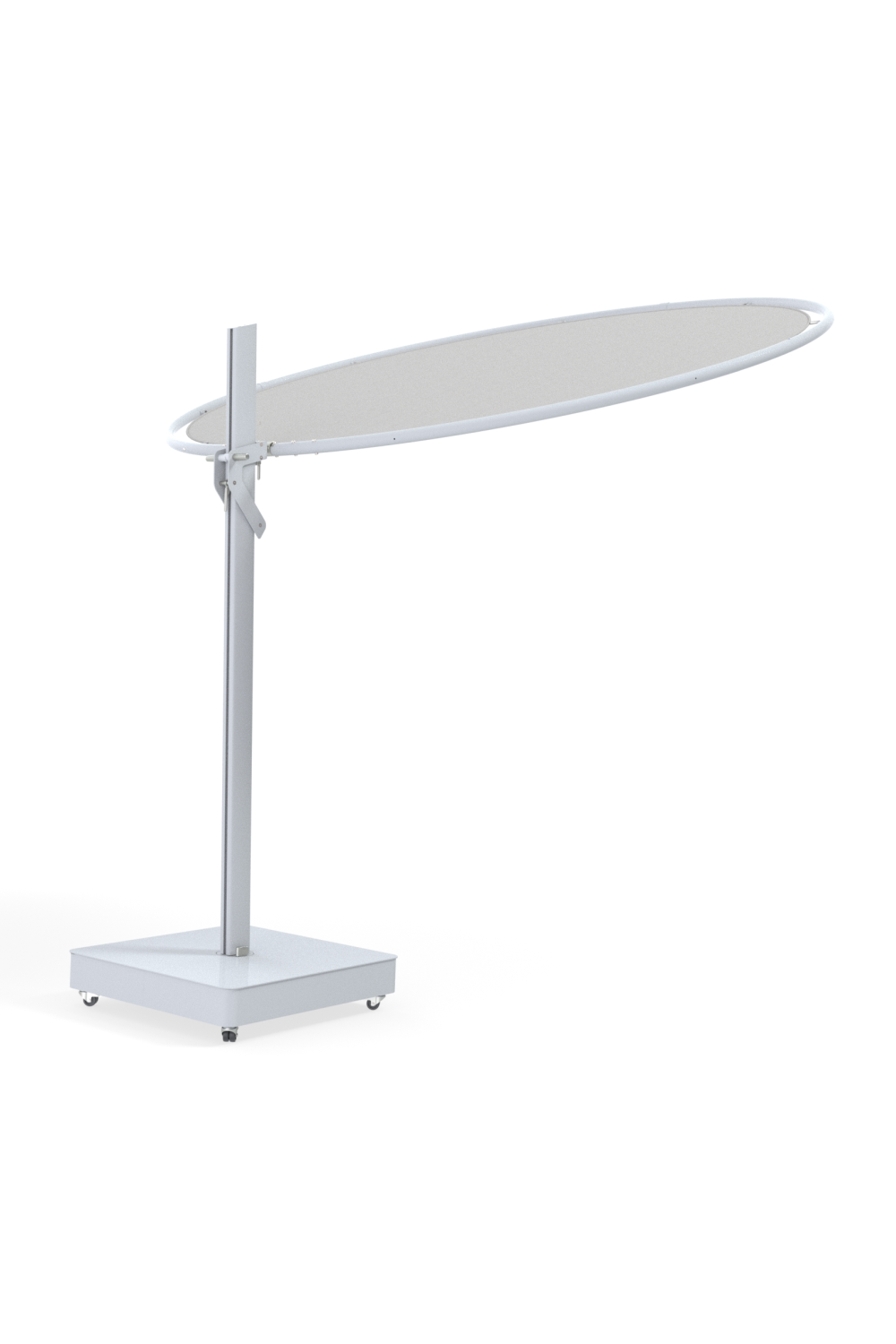 Sleek Round White Parasol | Umbrosa Eclipsum UX | Oroa.com