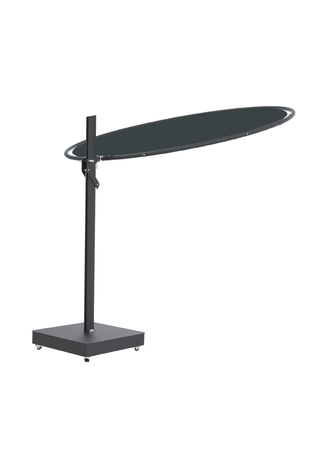 Sleek Round Black Parasol | Umbrosa Eclipsum UX | Oroa.com