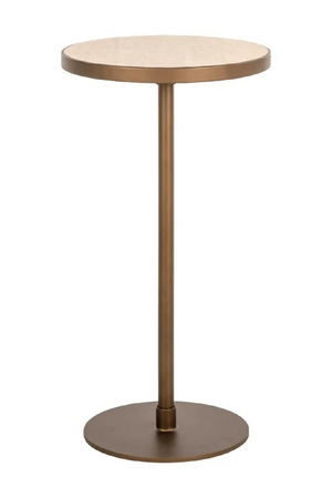 Beige Porcelain Pedestal End Table | Richmond Interiors Selly | Oroa.com
