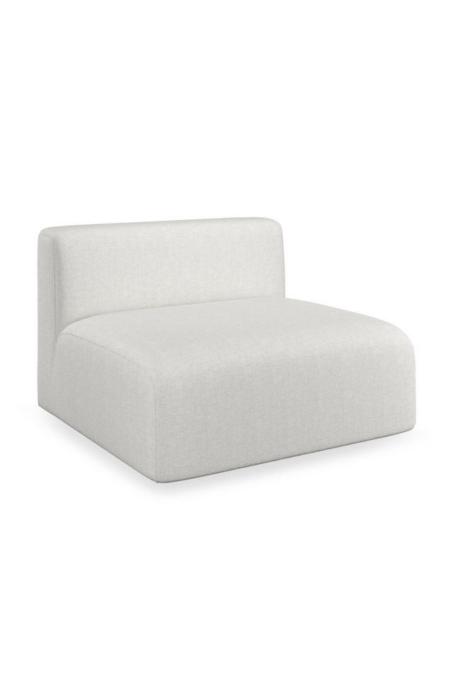 White Ribbed Linen Lounge Chair | Caracole Rhythm | Oroa.com