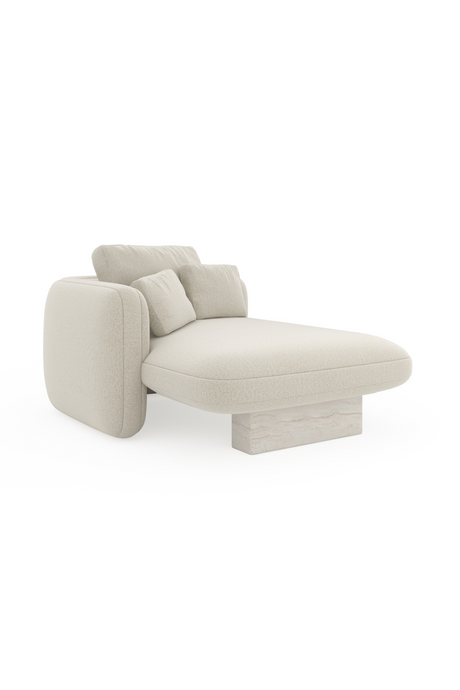 Ecru Linen Chaise Longue | Caracole Overlap | Oroa.com