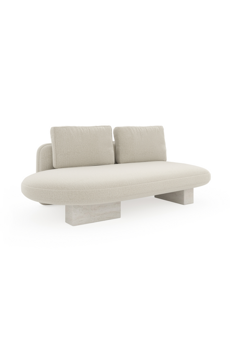 Ecru Linen Armless Bumper | Caracole Overlap | Oroa.com