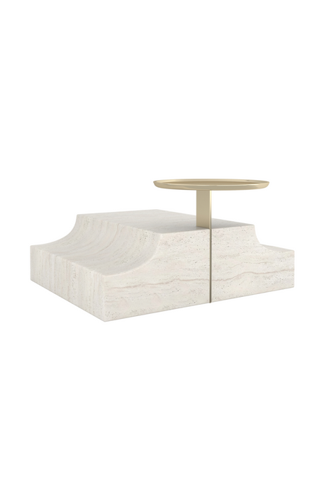 Travertine Wedge Base | Caracole Overlap | Oroa.com