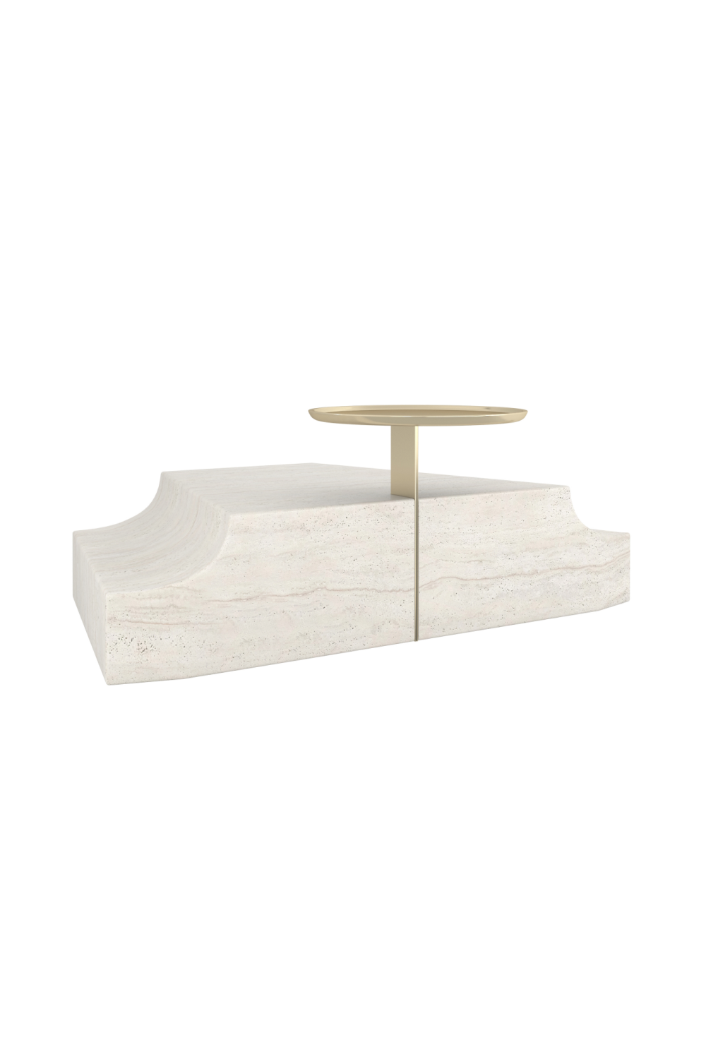 Travertine Wedge Base | Caracole Overlap | Oroa.com