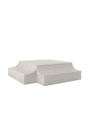 Travertine Corner Wedge Base | Caracole Overlap | Oroa.com