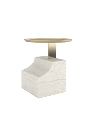 Travertine Wedge Base | Caracole Overlap | Oroa.com