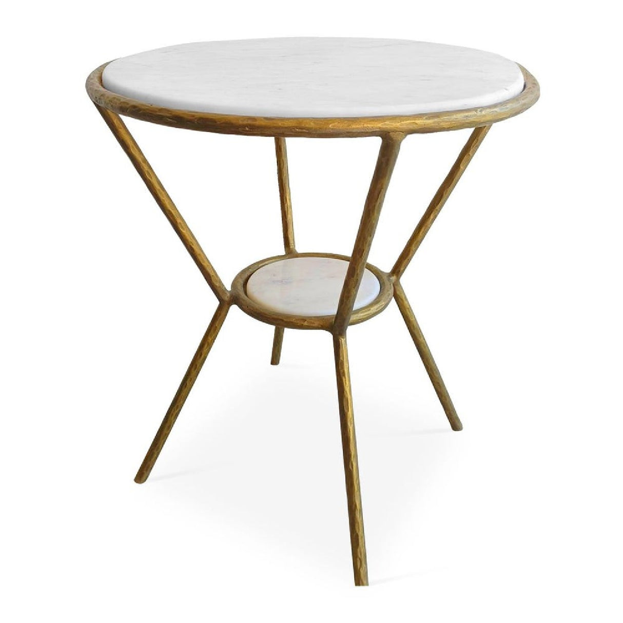   White Marble Round Side Table | Oroa.com