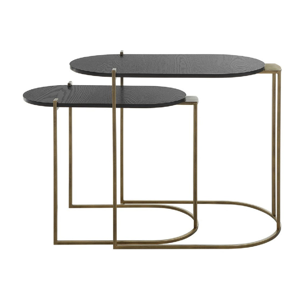   Oval Black Ash Nesting Tables (2) | Oroa.com
