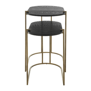   Oval Black Ash Nesting Tables (2) | Oroa.com