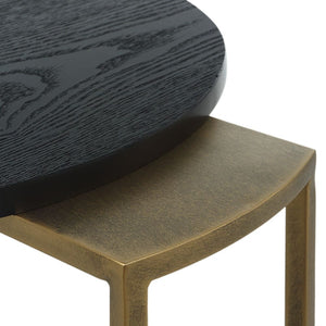  Oval Black Ash Nesting Tables (2) | Oroa.com