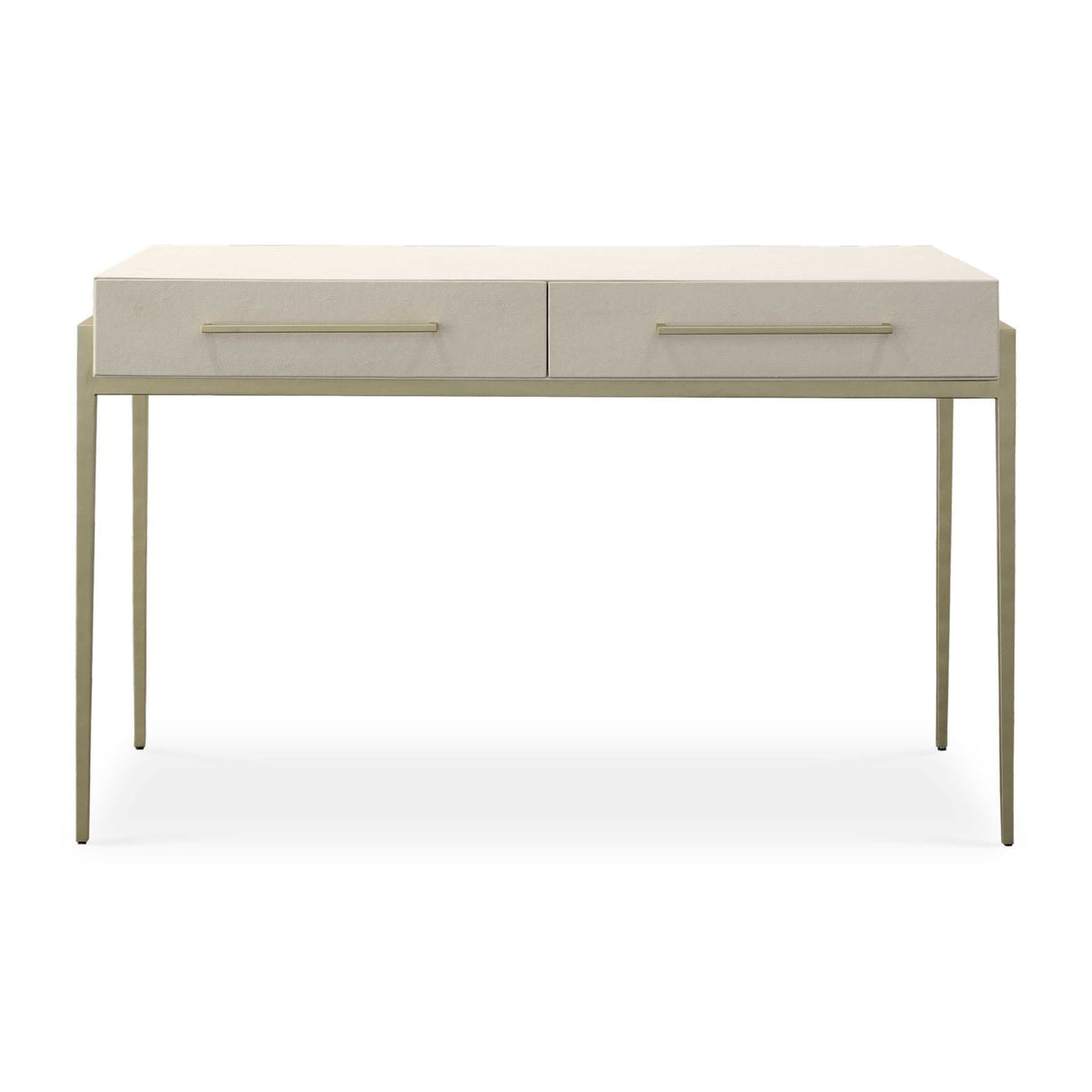   White Shagreen 2-Drawer Desk | Oroa.com