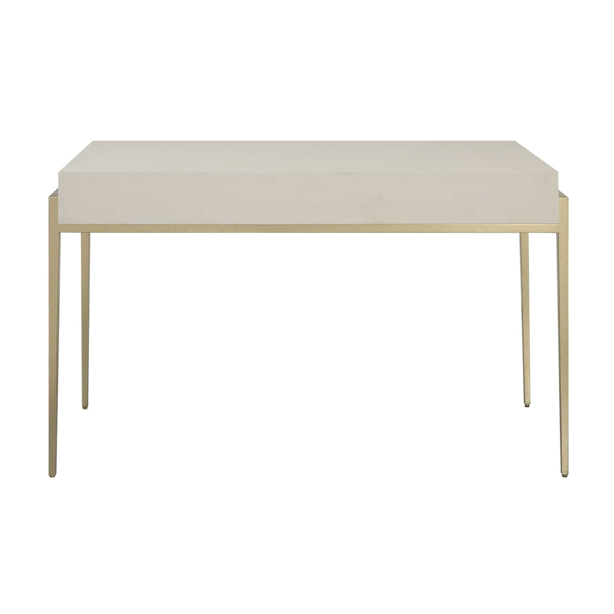   White Shagreen 2-Drawer Desk | Oroa.com
