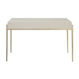   White Shagreen 2-Drawer Desk | Oroa.com