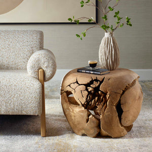   Organic Bleached Teak Side Table | Oroa.com
