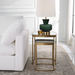   Beveled Mirror Nesting Side Tables (2) | Oroa.com