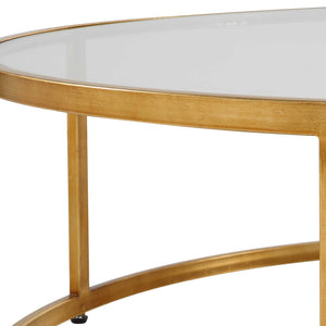   Gold Framed Glass Coffee Table | Oroa.com