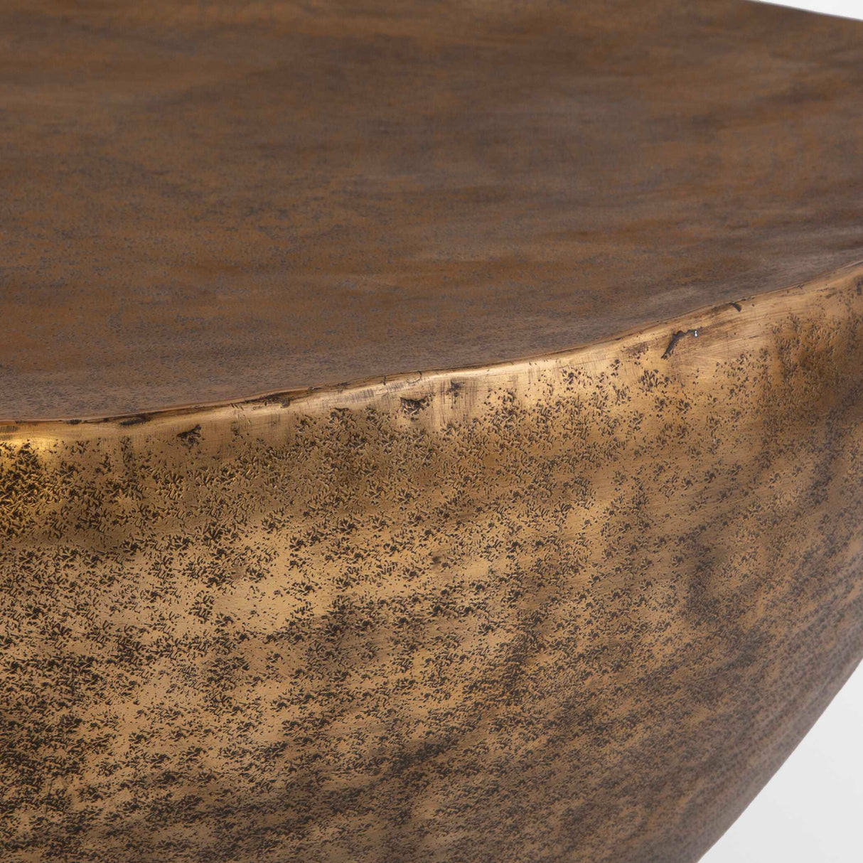   Antique Gold Round Coffee Table | Oroa.com