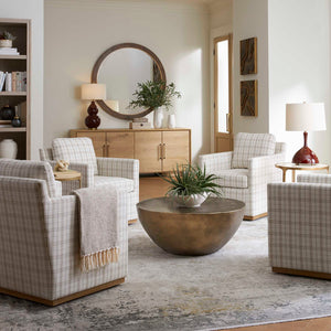  Antique Gold Round Coffee Table | Oroa.com