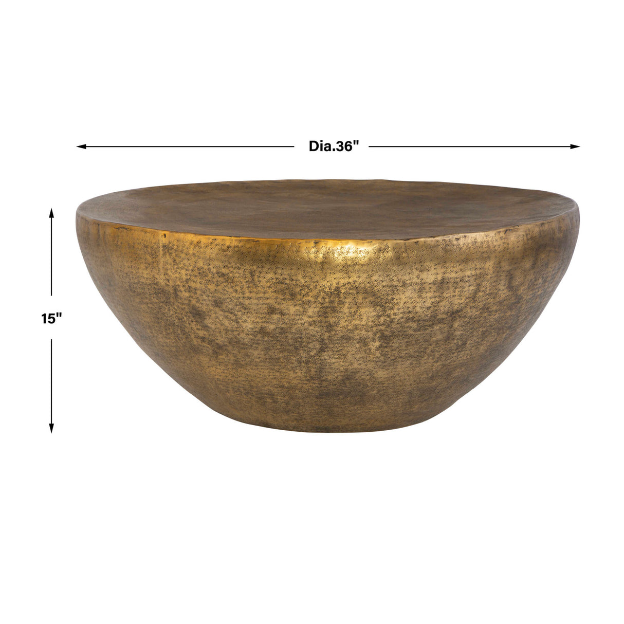   Antique Gold Round Coffee Table | Oroa.com