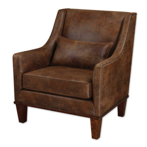   Modern European furniture - Brown Leather Armchair - www.oroa.com | Oroa.com