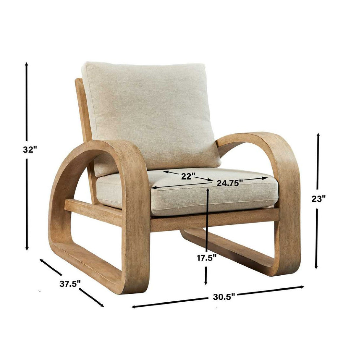   Mango Wood Framed Accent Chair | Oroa.com