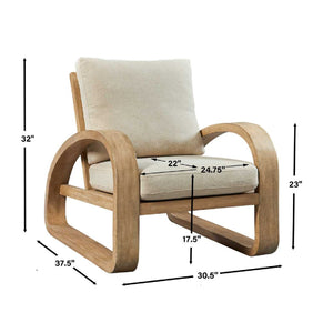   Mango Wood Framed Accent Chair | Oroa.com