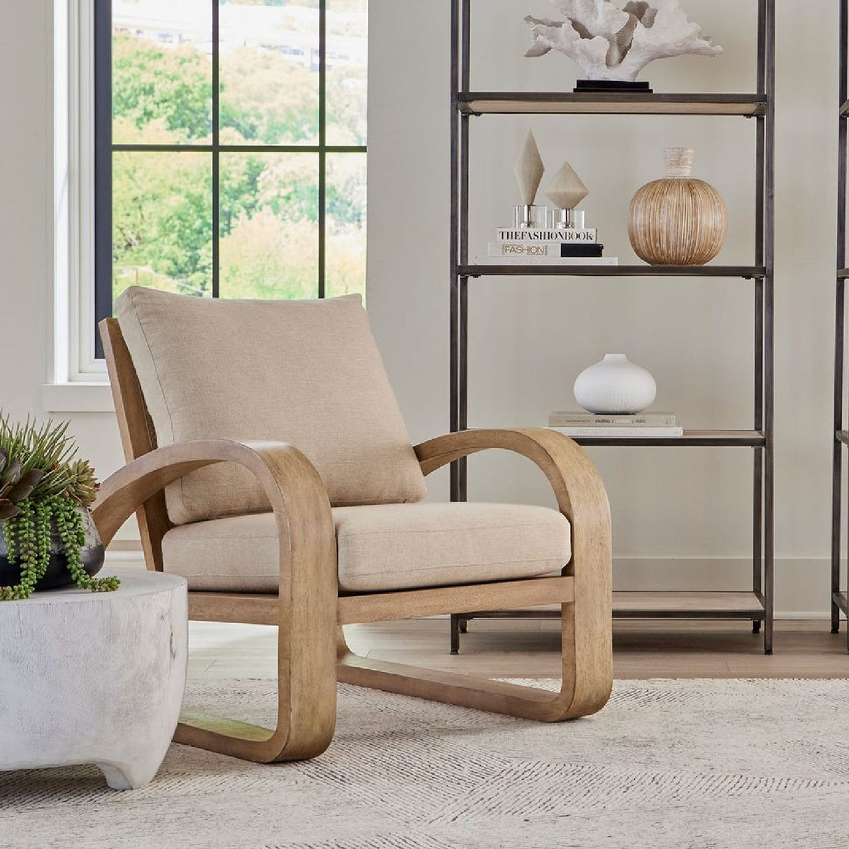   Mango Wood Framed Accent Chair | Oroa.com