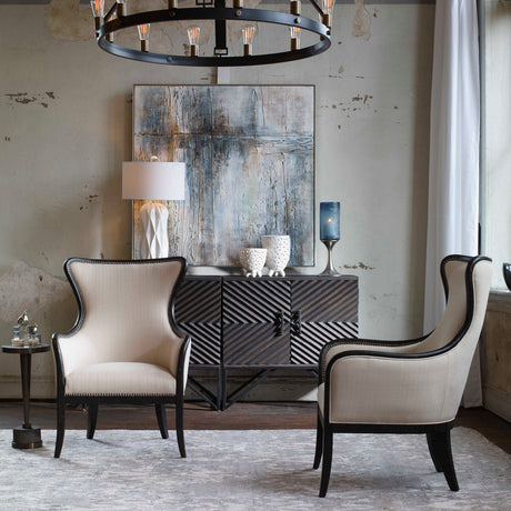   Nail Trimmed Wingback Accent Chair | Oroa.com