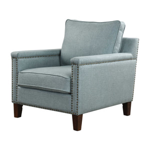   Blue Nail Trimmed Accent Chair | Oroa.com