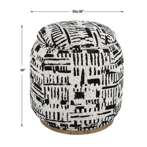   Black Patterned Storage Ottoman | Oroa.com