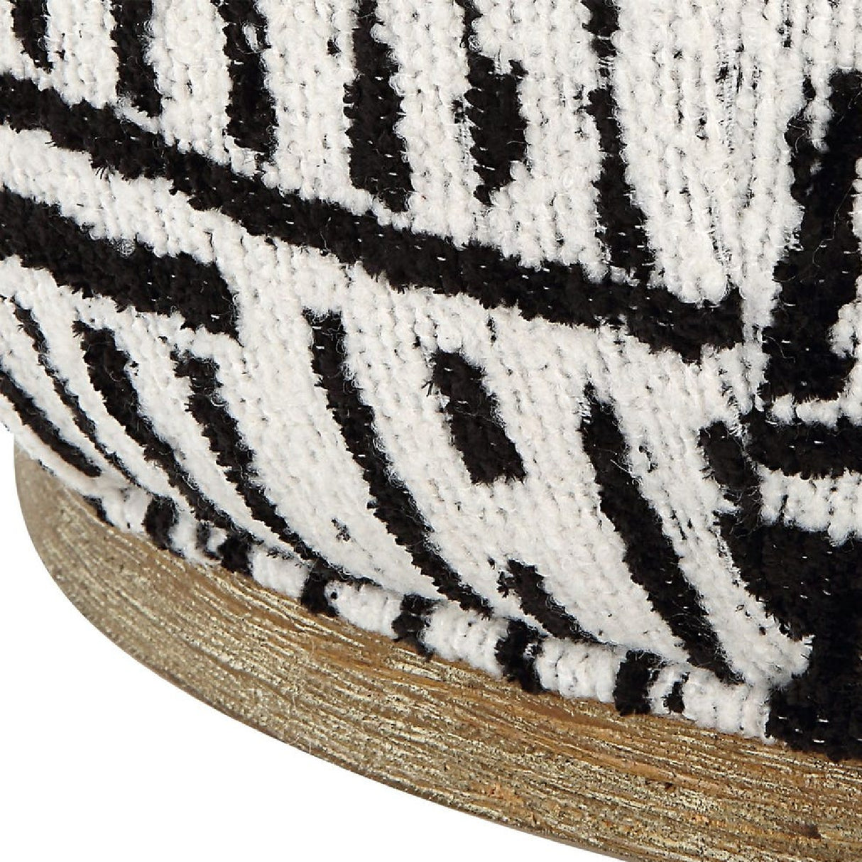   Black Patterned Storage Ottoman | Oroa.com