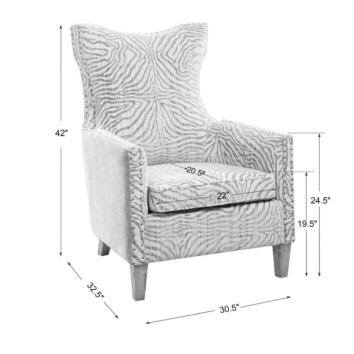   Wingback Beige Lounge Armchair | Oroa.com
