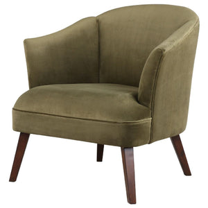   Green Velvet Welted Accent Chair | Oroa.com