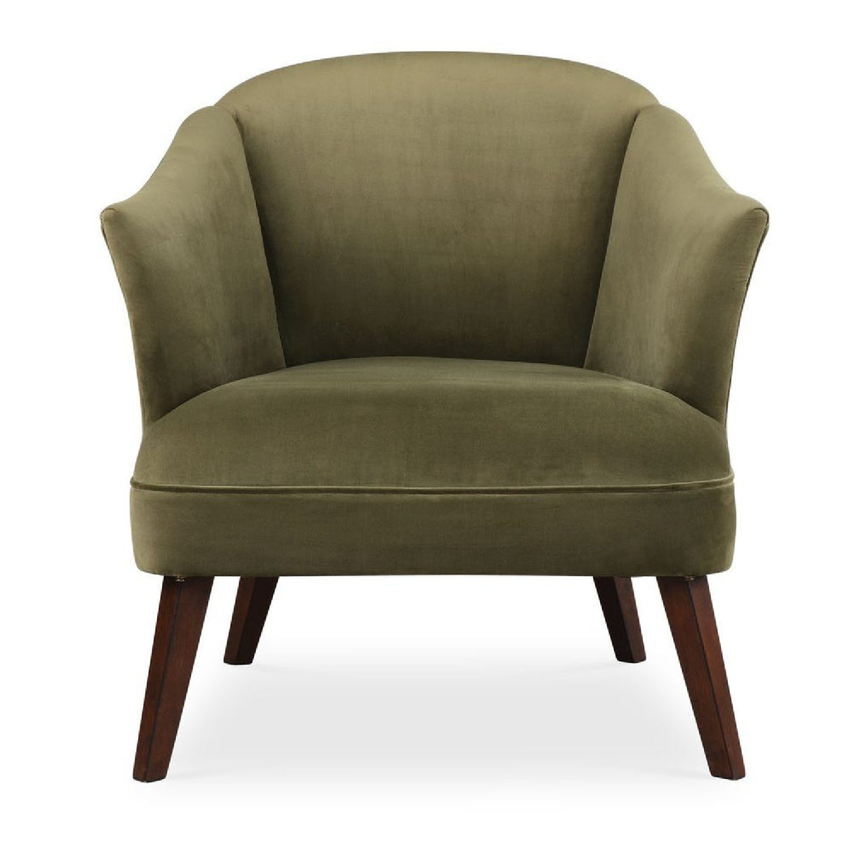   Green Velvet Welted Accent Chair | Oroa.com