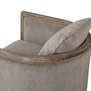   Brown Chenille Accent Tub Chair | Oroa.com