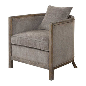   Brown Chenille Accent Tub Chair | Oroa.com