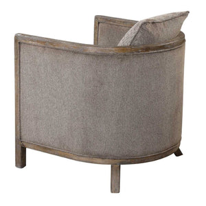   Brown Chenille Accent Tub Chair | Oroa.com