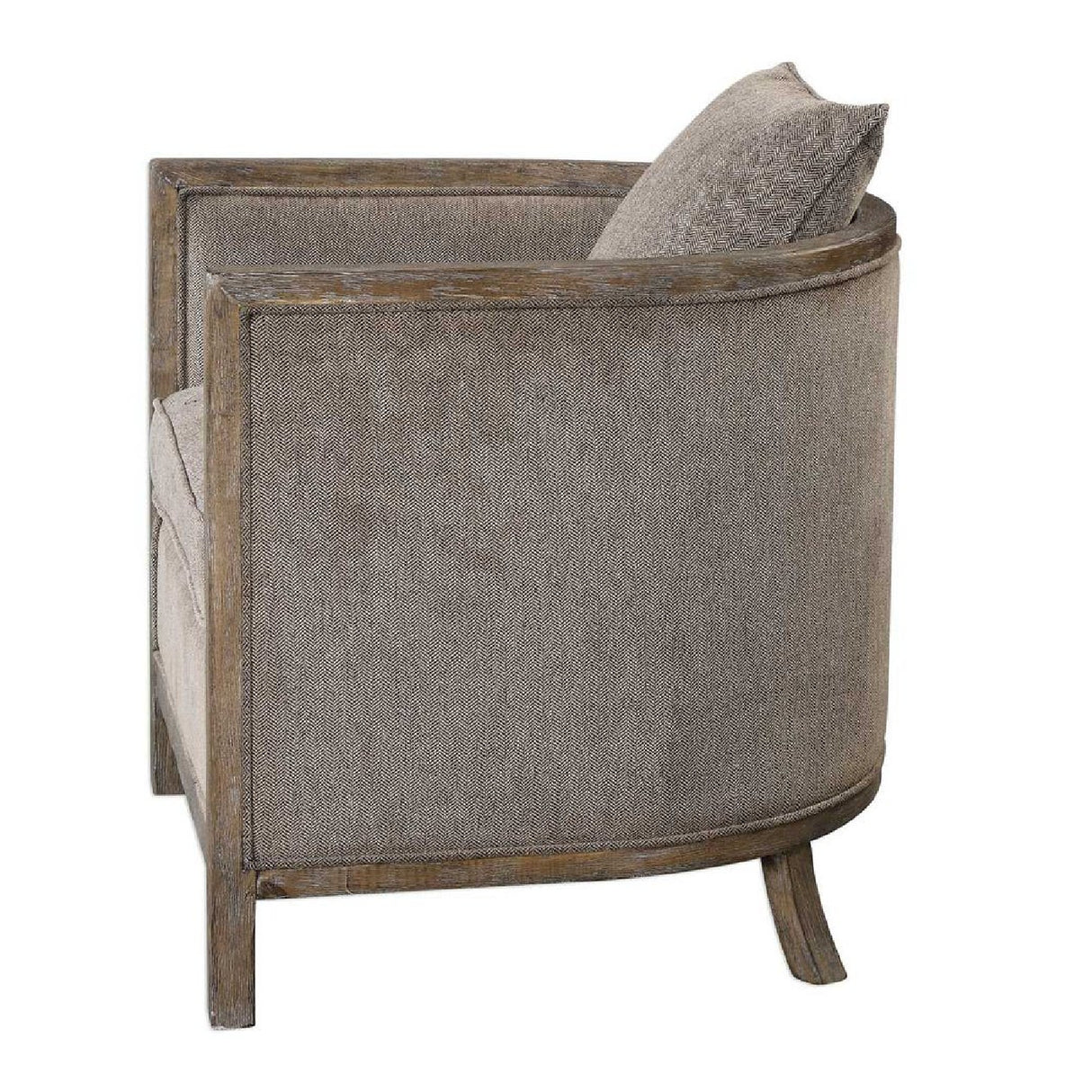   Brown Chenille Accent Tub Chair | Oroa.com