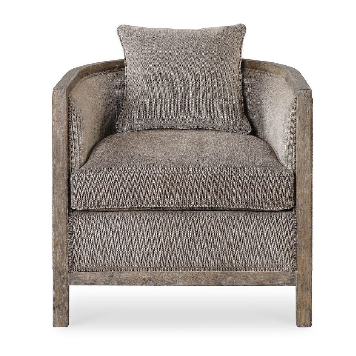   Brown Chenille Accent Tub Chair | Oroa.com