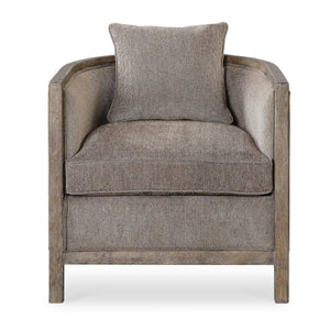   Brown Chenille Accent Tub Chair | Oroa.com