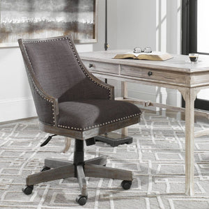   Gray Linen Desk Chair | Oroa.com