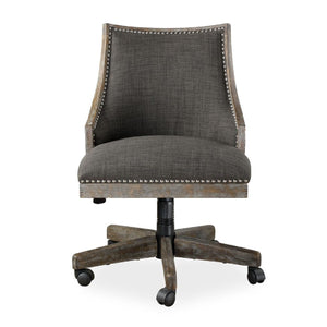   Gray Linen Desk Chair | Oroa.com
