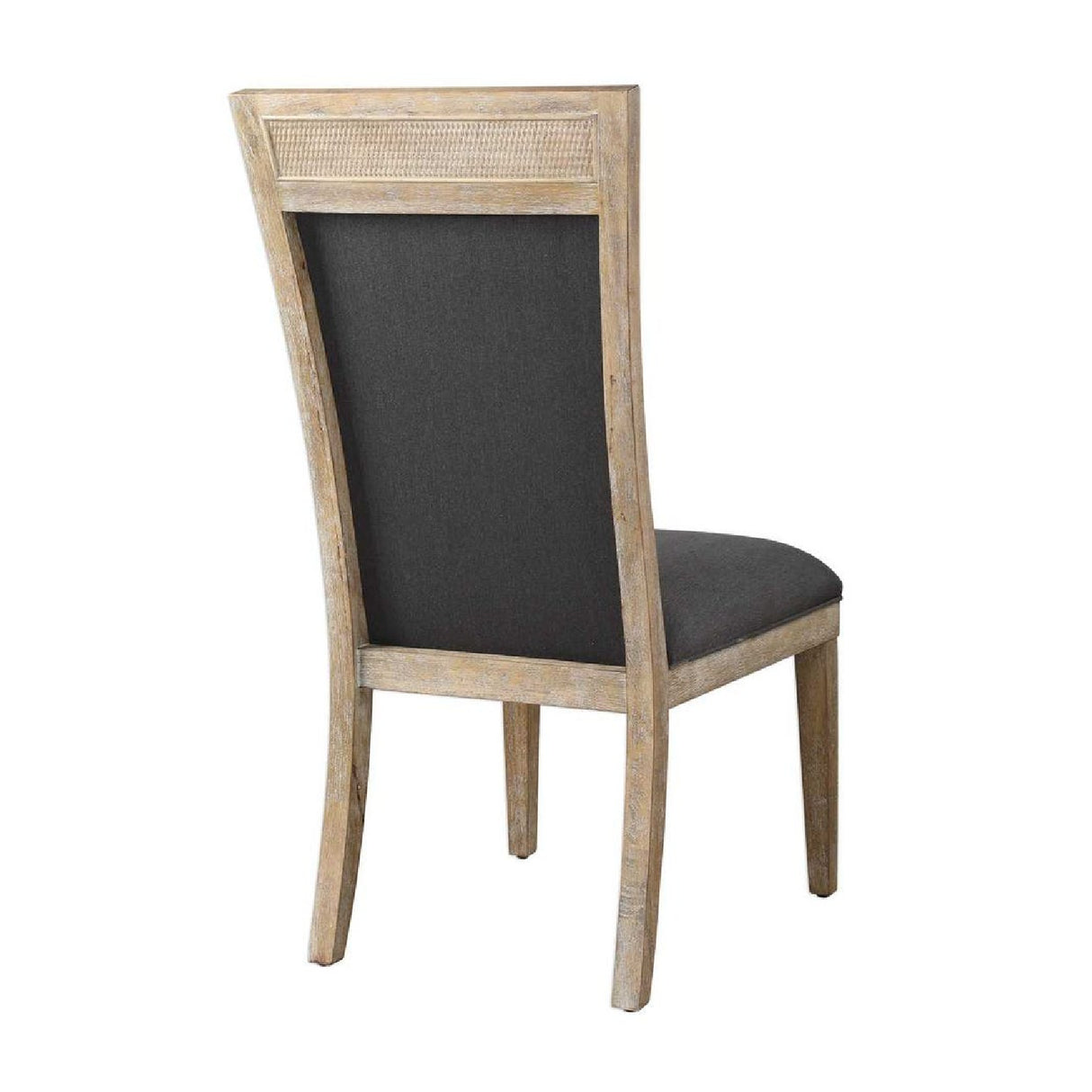   Rustic Gray Fabric Dining Chair | Oroa.com