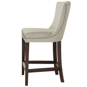   White Leather Inspired Counter Stool | Oroa.com
