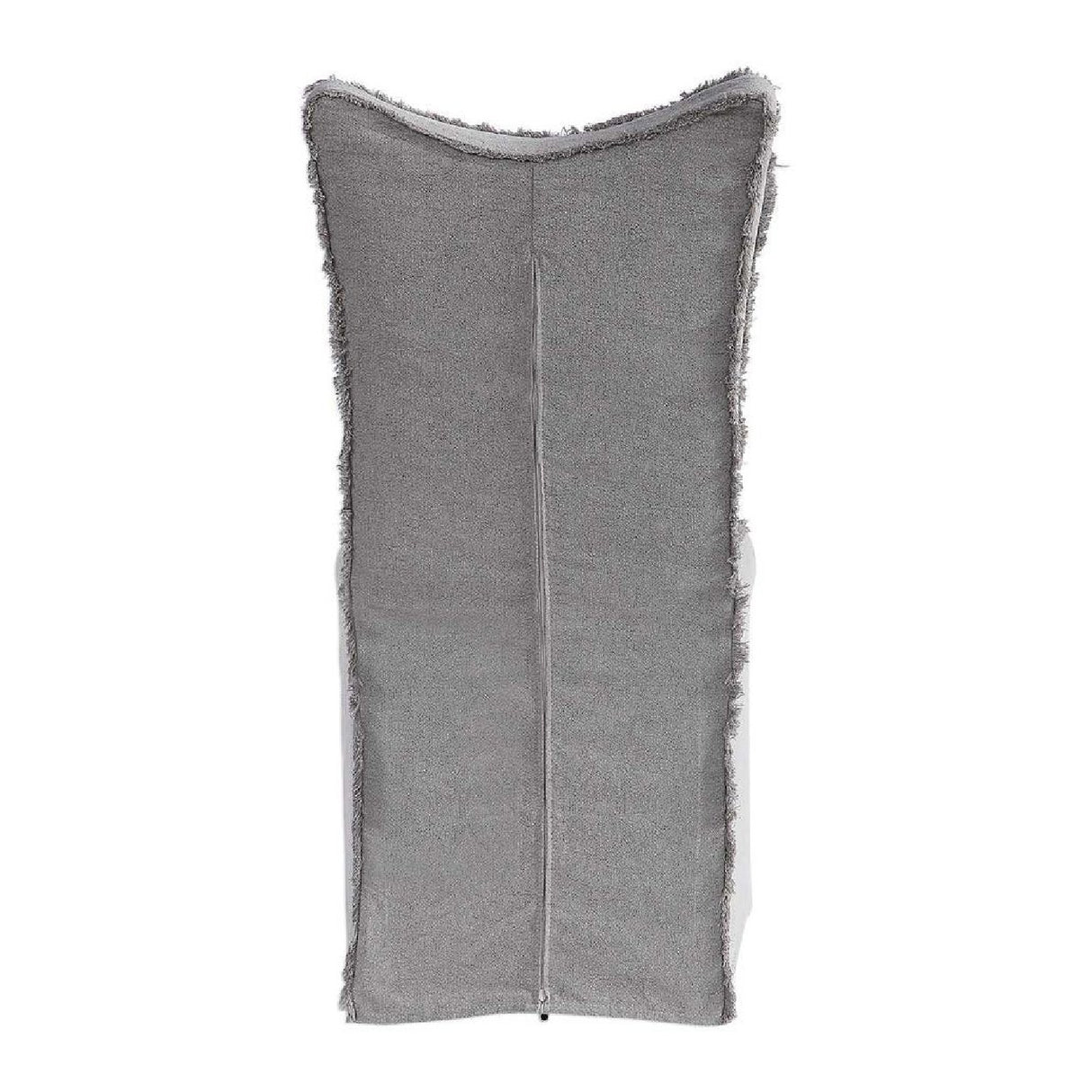   Gray Linen Fringed Dining Chairs (2) | Oroa.com