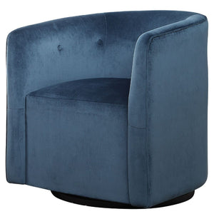   Blue Velvet Swivel Chair | Oroa.com